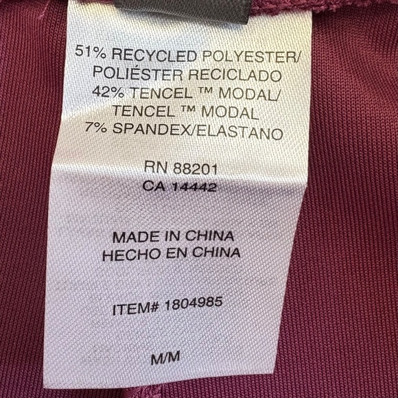 Mondetta Ladies' Wide Leg Pants, Pull-On, Pink/Raspberry Coulis, Medium NWT - Picture 13 of 14